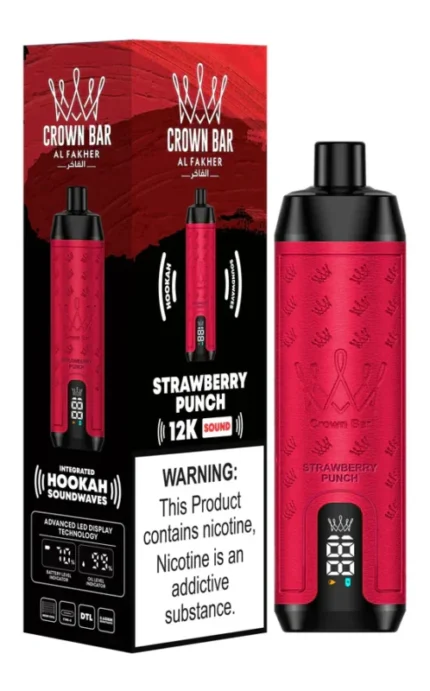 Crown Bar Al Fakher 12000 Puffs Strawberry Punch