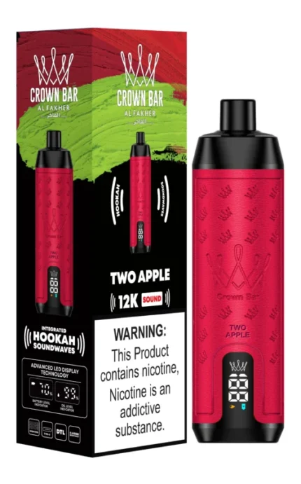 Crown Bar Al Fakher 12000 Puffs Two Apple