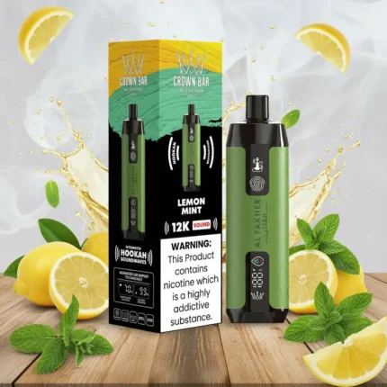 LEMON MINT AL FAKHER DISPOSABLE Al Fakher Crown Bar 12000 Puffs – Lemon Mint Disposable Vape12000 PUFFS