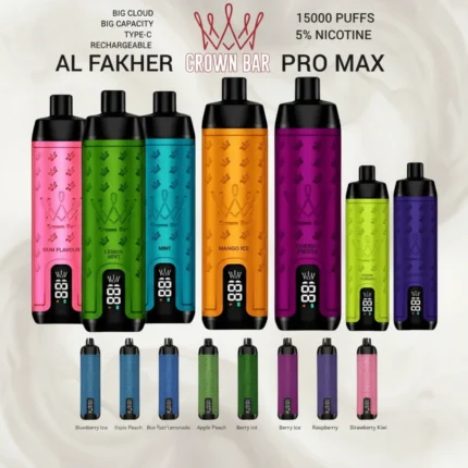 Al Fakher Crown Bar 15000 Puffs – Rechargeable Disposable Vape