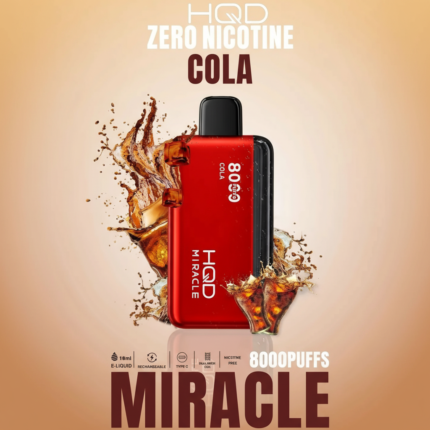 Cola HQD Miracle 8000 Puffs Zero Nicotine (0%) Disposable