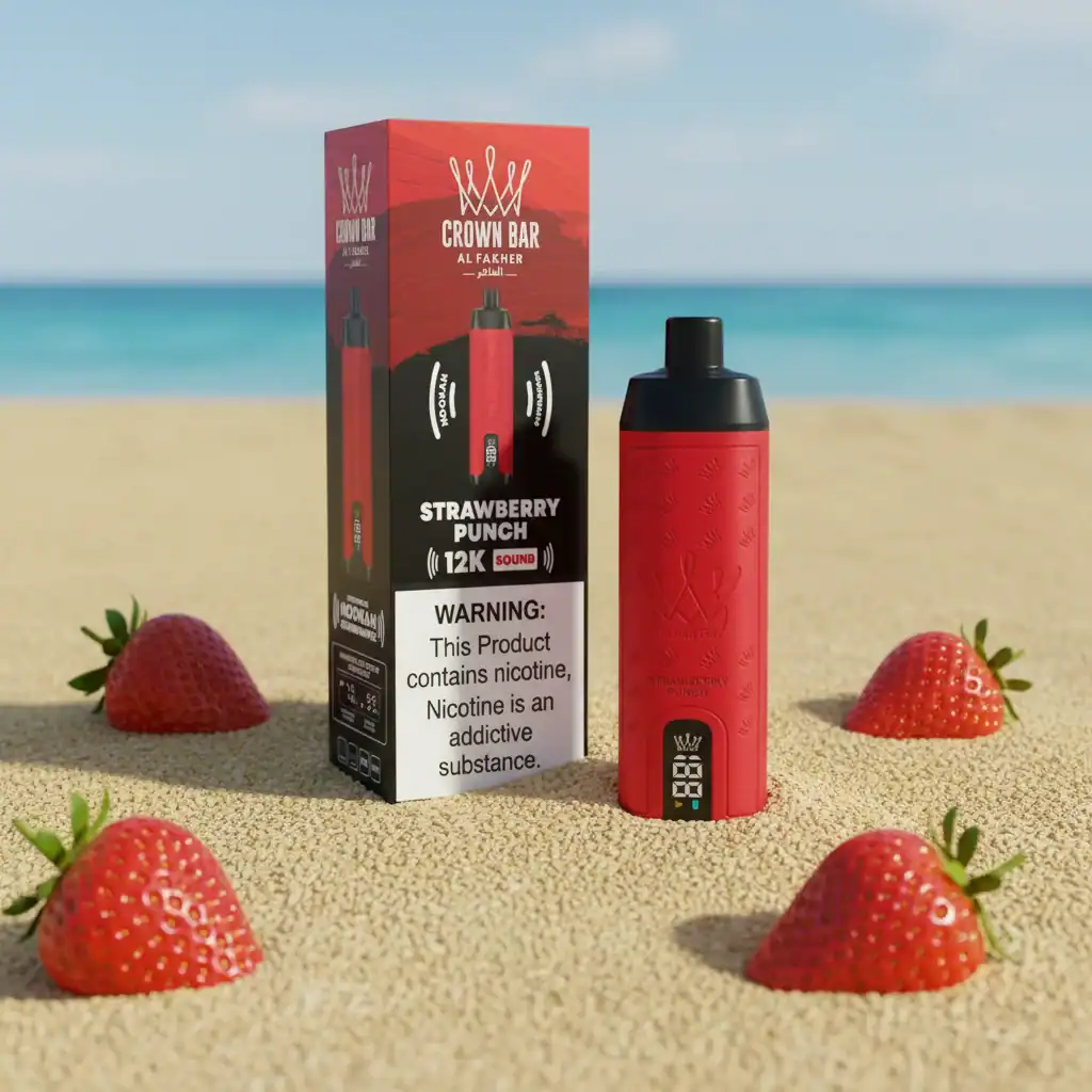 Al Fakher Crown Bar 12000 Puffs – Strawberry Punch Disposable Vape