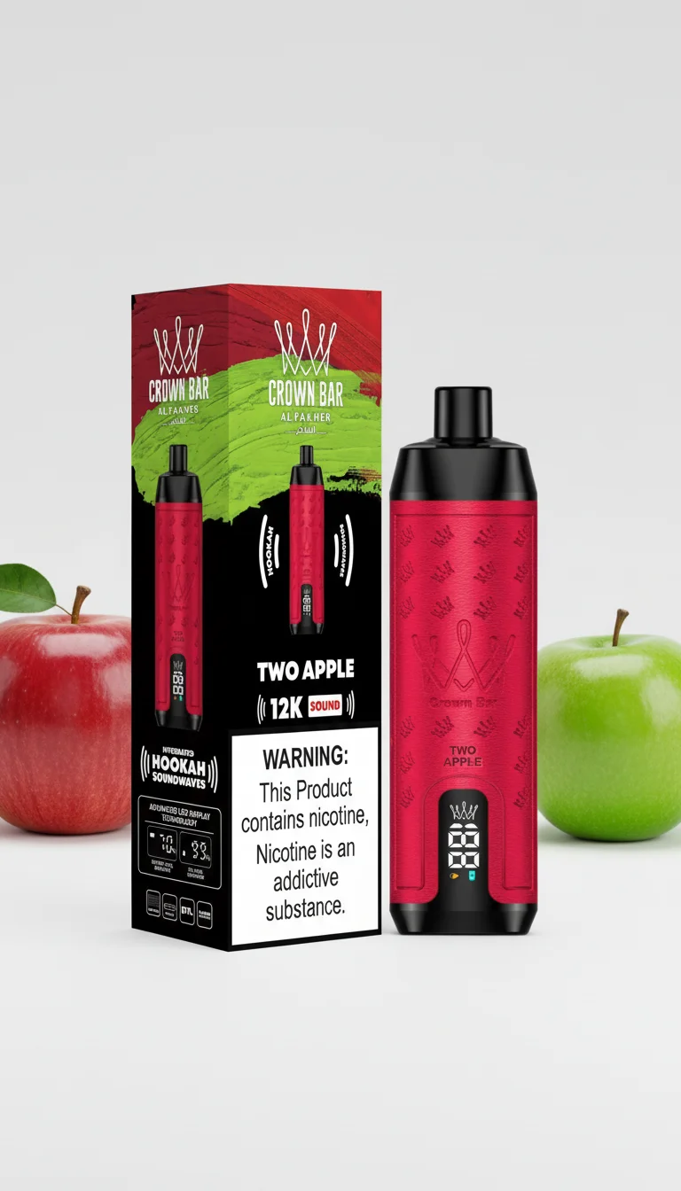 Crown Bar Al Fakher 12000 Puffs – Two Apple Disposable Vape