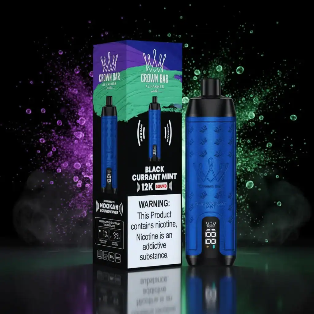 Crown Bar Al Fakher 12000 Puffs – Blackcurrant Mint Disposable Vape