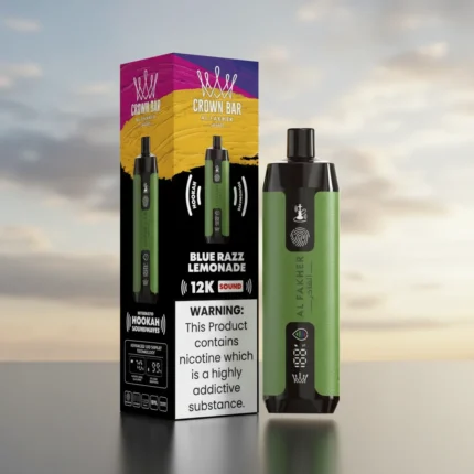 Crown Bar Al Fakher 12000 Puffs – Blue Razz Lemonade Disposable Vape