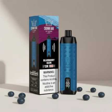 Crown Bar Al Fakher 12000 Puffs – Blueberry Gum Disposable Vape