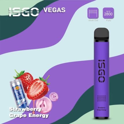ISGO VEGAS STRAWBERRY GRAPE ENERGY 2800 PUFFS