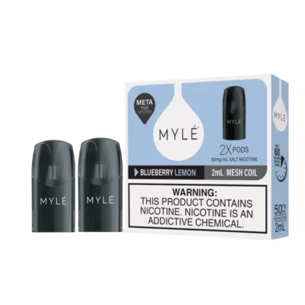 Myle V5 Blueberry Lemon Meta Pods pack of two (2) disposable magnetic