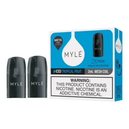 Myle V5 Iced Tropical Fruit Meta Pods pack of two (2) disposable magnetic