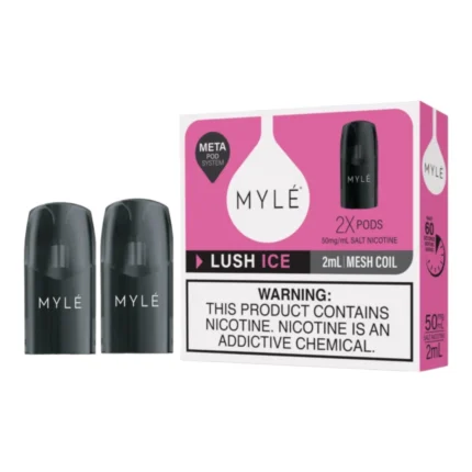 Myle V5 Lush Ice Meta Pods pack of two (2) disposable magnetic