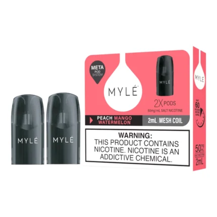 Peach Mango Watermelon Meta Pod Myle V5 – Pack of Two (2)