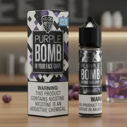 Purple Bomb by VGOD (Iced & Non-Iced) – 60mL (3 mg) – Vape Juice
