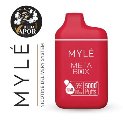 MYLE Meta Box Red Apple 5000 puffs 50mg 5% Nicotine Disposable Vape - Image 2