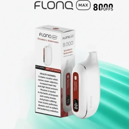 Strawberry Watermelon Flonq Max 8000 Puffs Vape – Rechargeable Disposable (2% Nicotine)