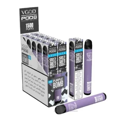 VGOD Pod 1k Iced Purple Bomb Disposable Vape 20mg