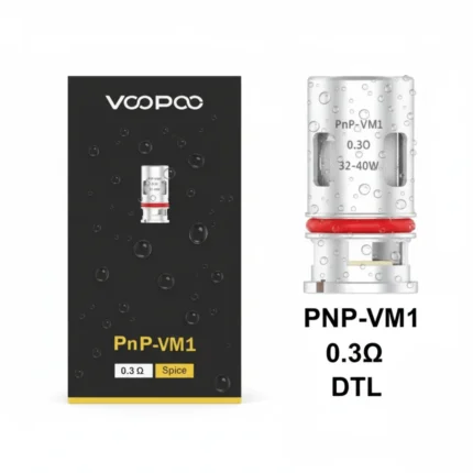 Voopoo PnP VM1 0.3Ω Mesh Coil High VG, DTL Vaping, Enhanced Flavor & Cloud Production