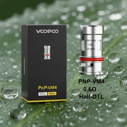 Voopoo PnP VM4 0.6Ω Mesh Coil Smooth DTL Vape, Rich Flavor, Compatible with Drag & Vinci Devices