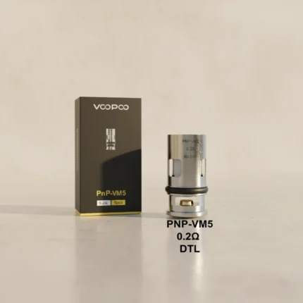 Voopoo PnP VM5 0.2Ω Mesh Coil High Wattage DTL Vape, Intense Flavor, Compatible with Drag & Vinci Devices