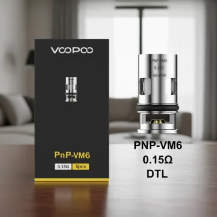 Voopoo PnP VM6 0.15Ω Mesh Coil High Wattage DTL Vape, Massive Vapor, Compatible with Drag & Vinci Devices