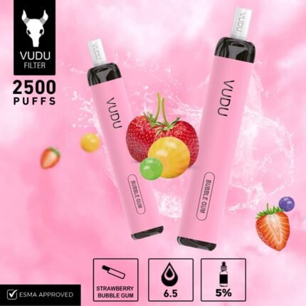 VUDU Filter - Strawberry Bubble Gum Disposable Pod Device (2500 Puffs)