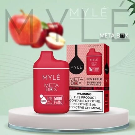 MYLE Meta Box Red Apple 5000 puffs 50mg 5% Nicotine Disposable Vape