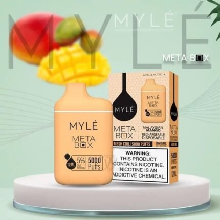 BUY NOW MYLE Meta Box-Malaysian Mango-5000 Puffs, 50mg - Disposable Vape