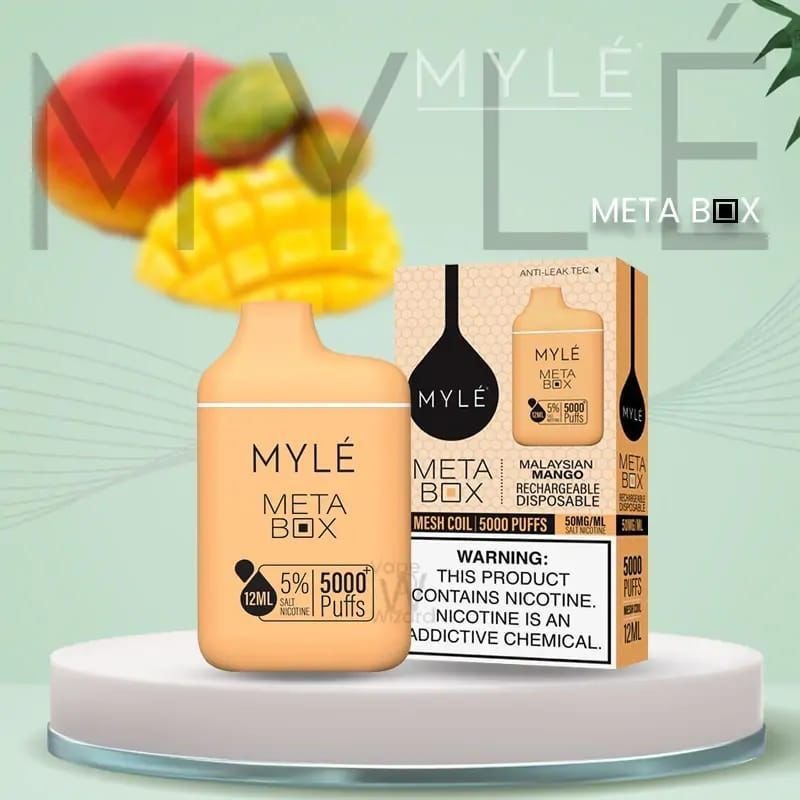 BUY NOW MYLE Meta Box-Malaysian Mango-5000 Puffs, 50mg - Disposable Vape