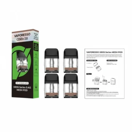 Vaporesso XROS Pods  1.2Ω, 1.0Ω, 0.8Ω, 0.6Ω, 0.4Ω | 2ml & 3ml Capacity | Anti-Leak, Clamshell Top Filling System