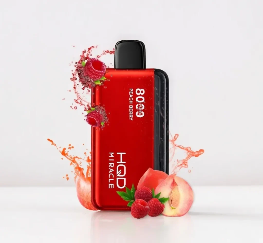 PEACH BERRY HQD MIRACLE 8000 PUFFS ZERO NICOTINE DISPOSABLE